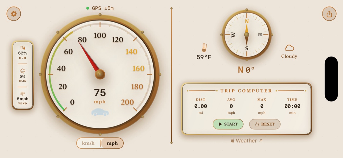 Speed-O-Meter Pro speed tracking interface