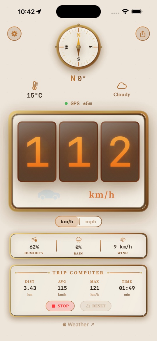 Speed-O-Meter Pro clean interface design