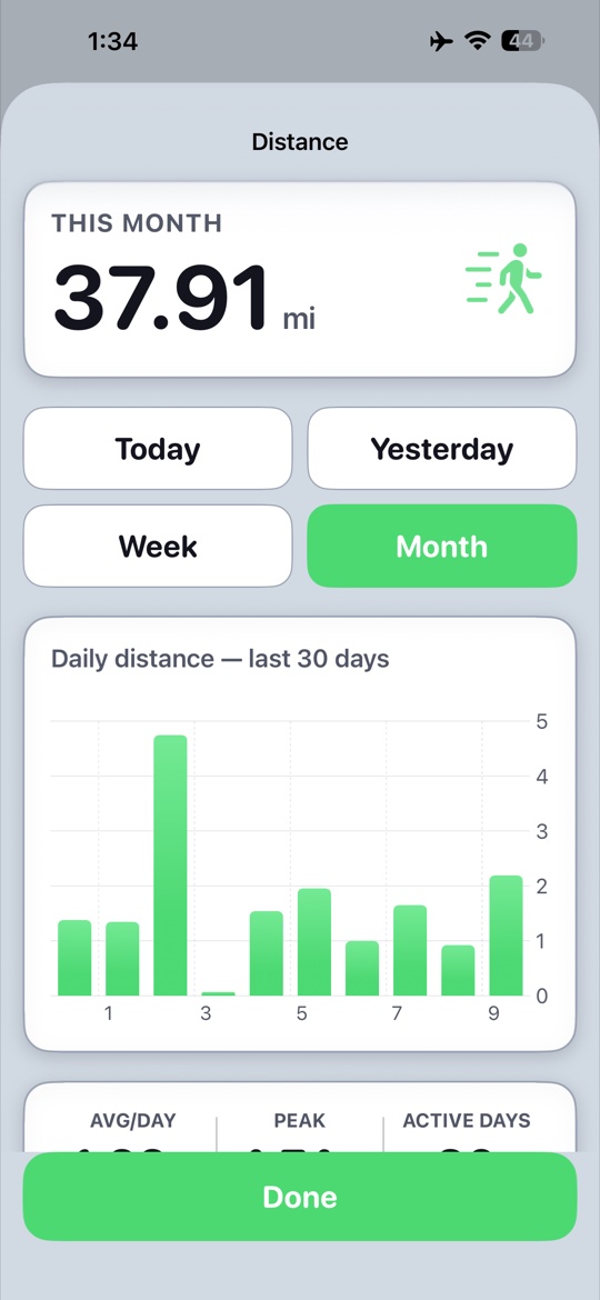 VitaVitals displaying vital health statistics